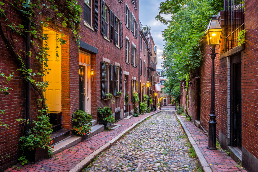 A historic street in Boston