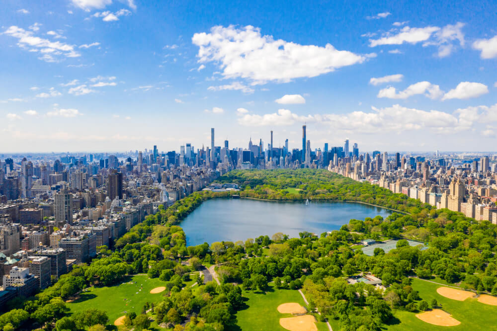 View from Central Park, New York.