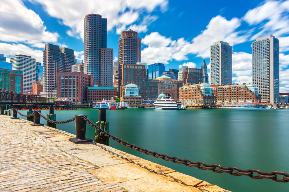 View from the port in central Massachusetts, Boston