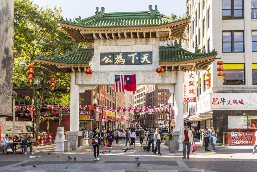 Chinatown in downtown Boston