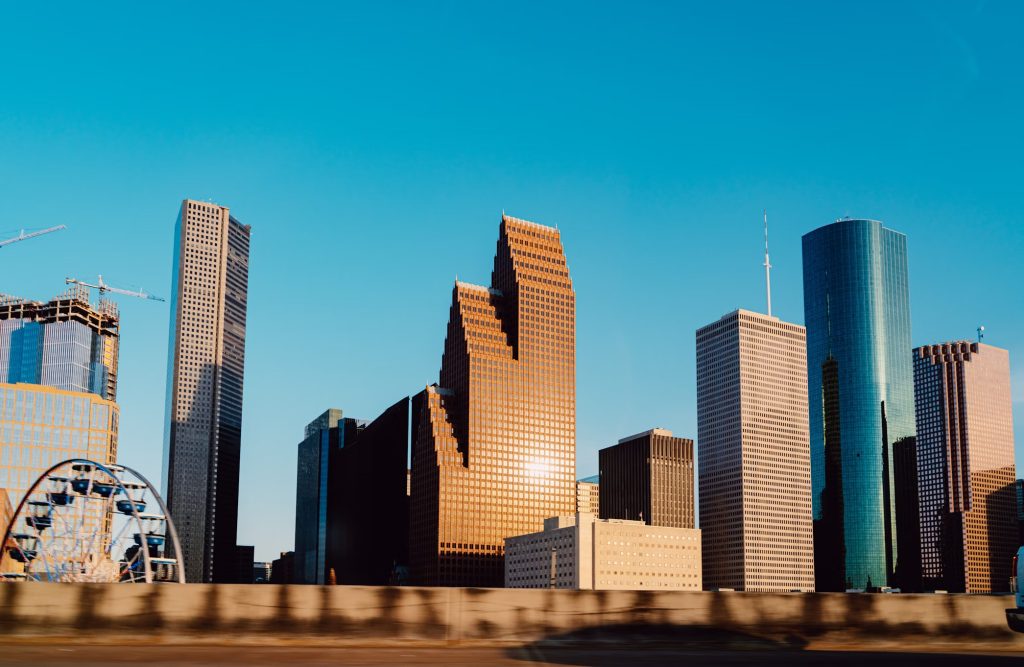 sunny houston skyline